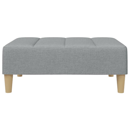 Podnožka Světle Šedá 77 X 55 X 31 Cm Textil