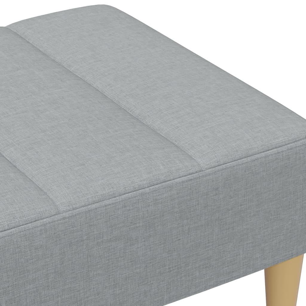 Podnožka Světle Šedá 77 X 55 X 31 Cm Textil