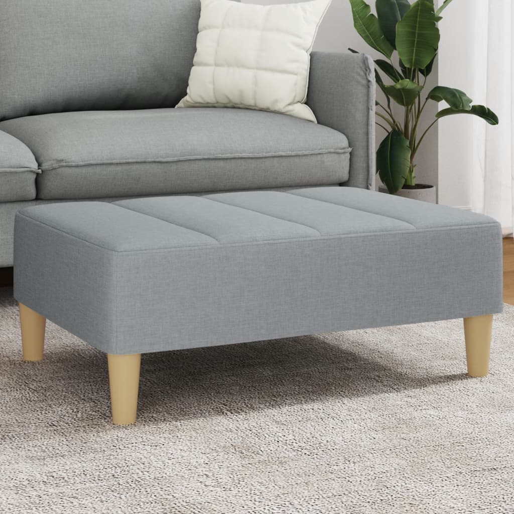 Podnožka Světle Šedá 77 X 55 X 31 Cm Textil