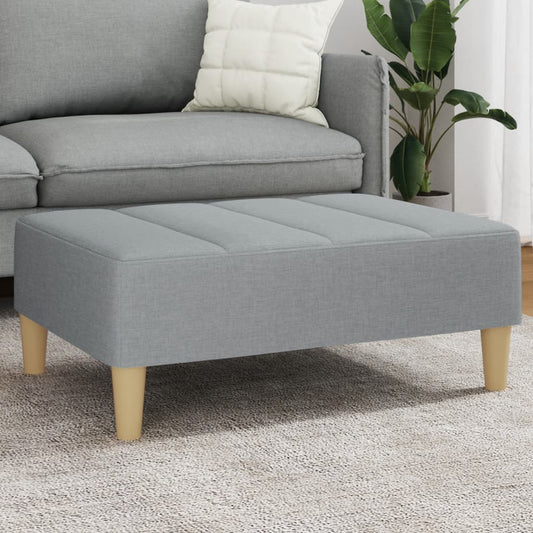 Podnožka Světle Šedá 77 X 55 X 31 Cm Textil