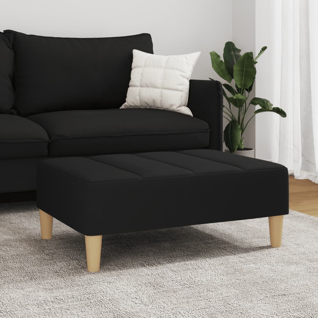 Podnožka Černá 77 X 55 X 31 Cm Textil