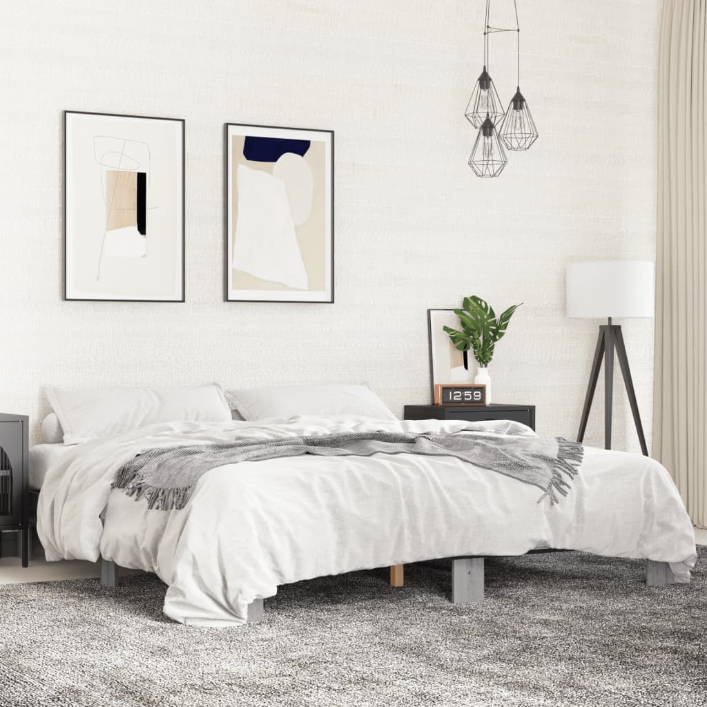 Rám Postele Kompozitní Dřevo A Kov
