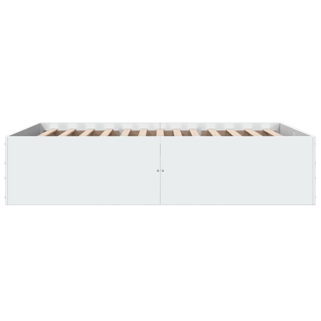 Rám Postele Bílý 120 X 200 Cm Kompozitní Dřevo