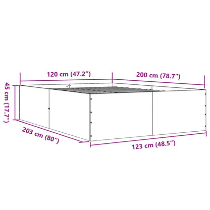 Rám Postele Bílý 120 X 200 Cm Kompozitní Dřevo