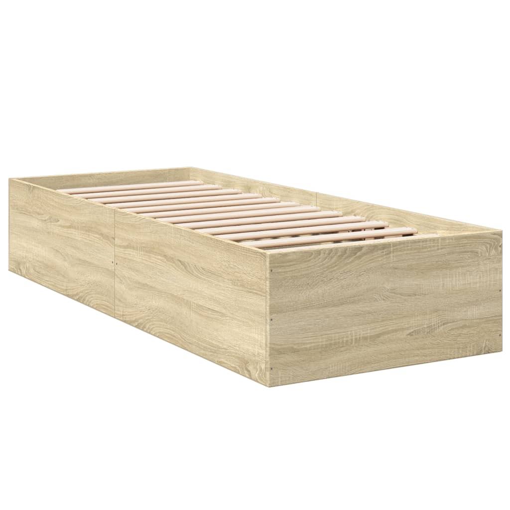 Rám Postele Dub Sonoma 90 X 190 Cm Kompozitní Dřevo