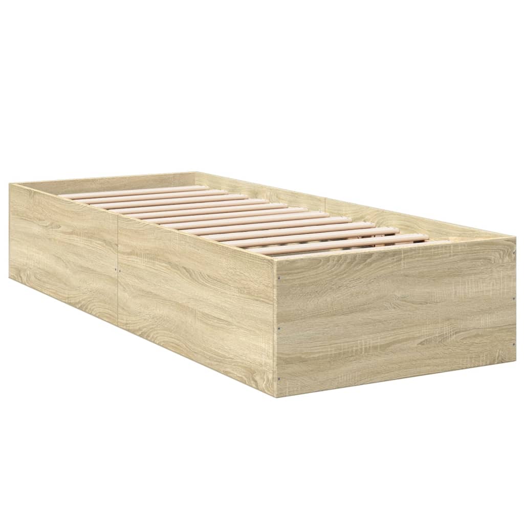 Rám Postele Dub Sonoma 90 X 190 Cm Kompozitní Dřevo