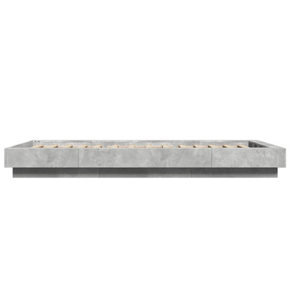 Rám Postele S Led Osvětlením Betonově Šedý Kompozit