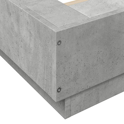 Rám Postele S Led Osvětlením Betonově Šedý Kompozit