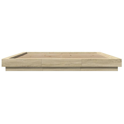 Rám Postele Dub Sonoma 200 X 200 Cm Kompozitní Dřevo