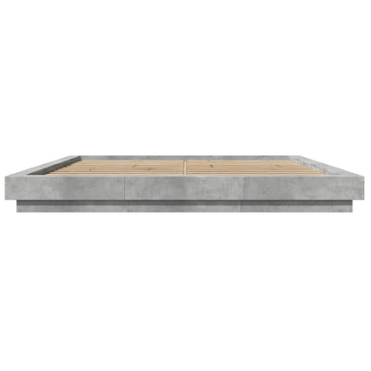 Rám Postele Betonově Šedý 180 X 200 Cm Kompozitní Dřevo