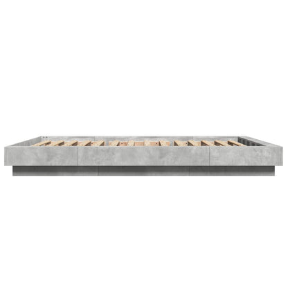 Rám Postele Betonově Šedý 120 X 200 Cm Kompozitní Dřevo