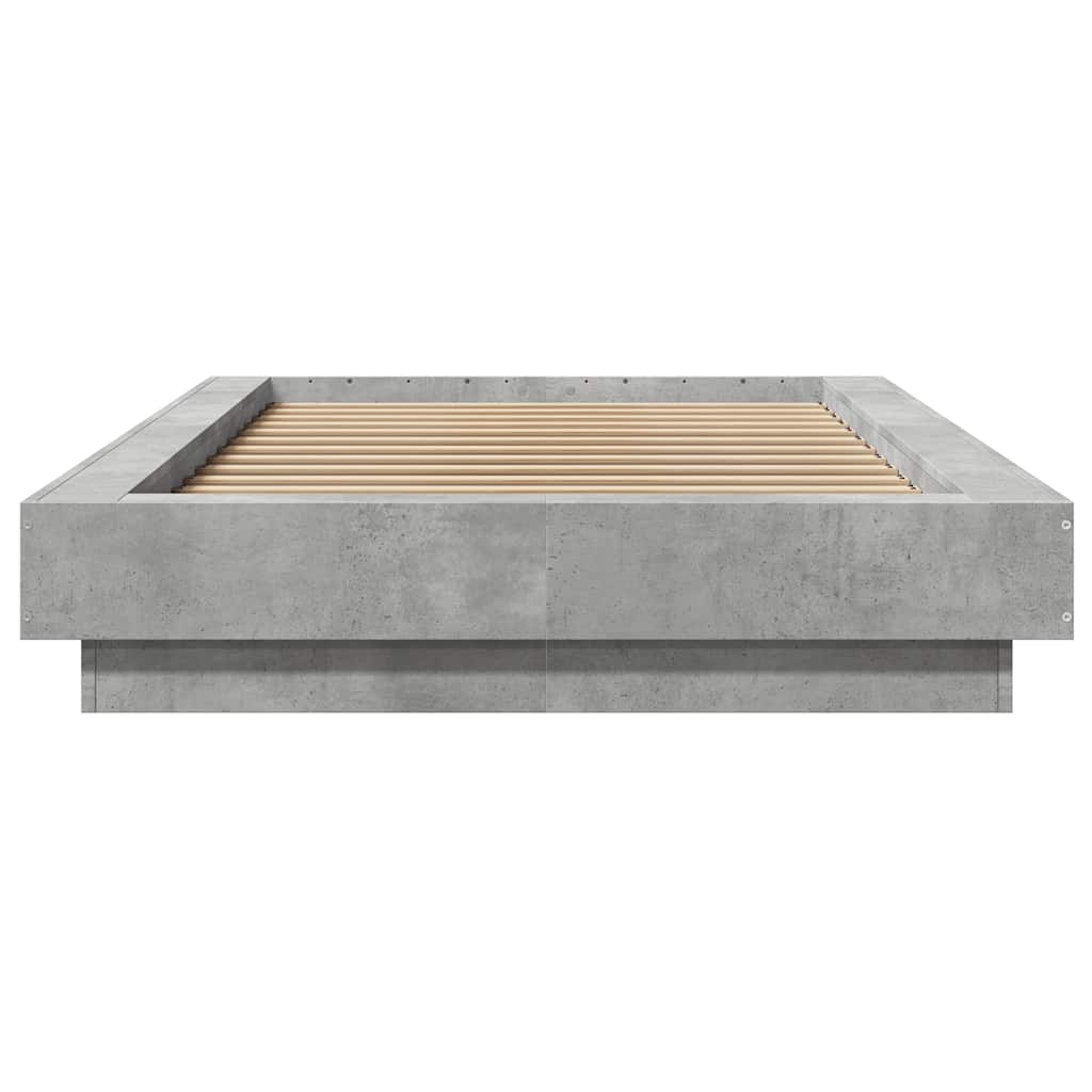 Rám Postele Betonově Šedý 100 X 200 Cm Kompozitní Dřevo