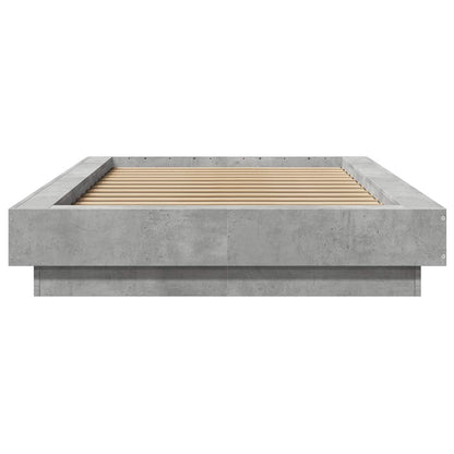 Rám Postele Betonově Šedý 100 X 200 Cm Kompozitní Dřevo