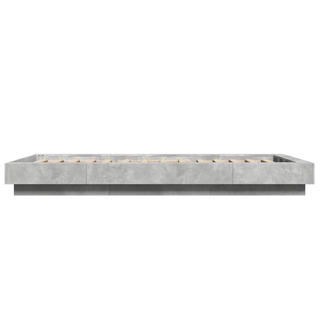 Rám Postele Betonově Šedý 100 X 200 Cm Kompozitní Dřevo