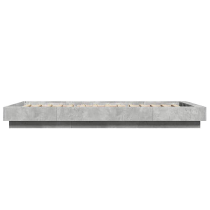 Rám Postele Betonově Šedý 100 X 200 Cm Kompozitní Dřevo