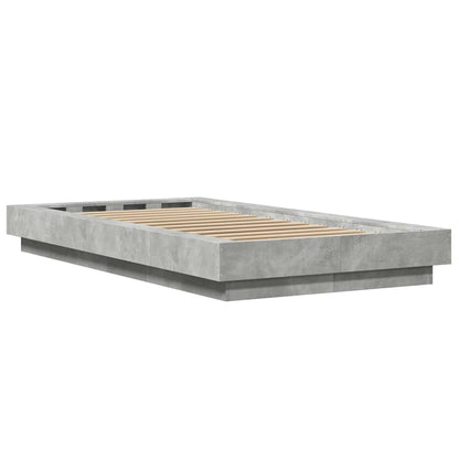 Rám Postele Betonově Šedý 100 X 200 Cm Kompozitní Dřevo