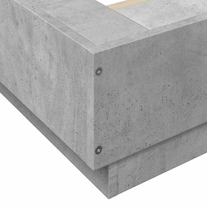Rám Postele Betonově Šedý 100 X 200 Cm Kompozitní Dřevo