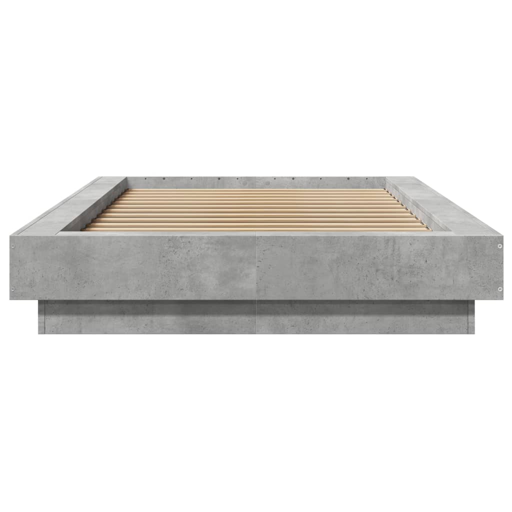 Rám Postele Betonově Šedý 90 X 200 Cm Kompozitní Dřevo