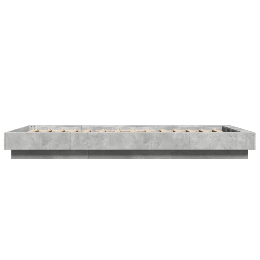 Rám Postele Betonově Šedý 90 X 200 Cm Kompozitní Dřevo