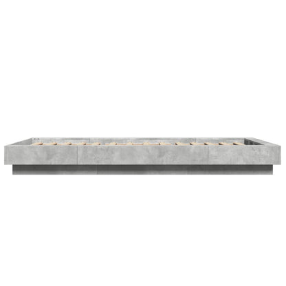 Rám Postele Betonově Šedý 90 X 200 Cm Kompozitní Dřevo
