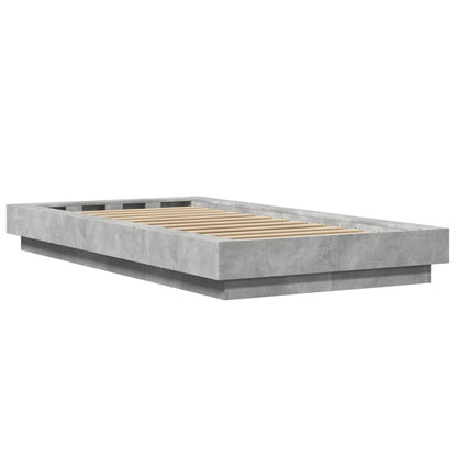 Rám Postele Betonově Šedý 90 X 200 Cm Kompozitní Dřevo