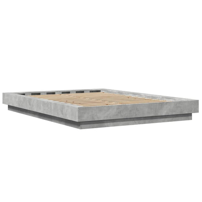 Rám Postele Betonově Šedý 120 X 190 Cm Kompozitní Dřevo