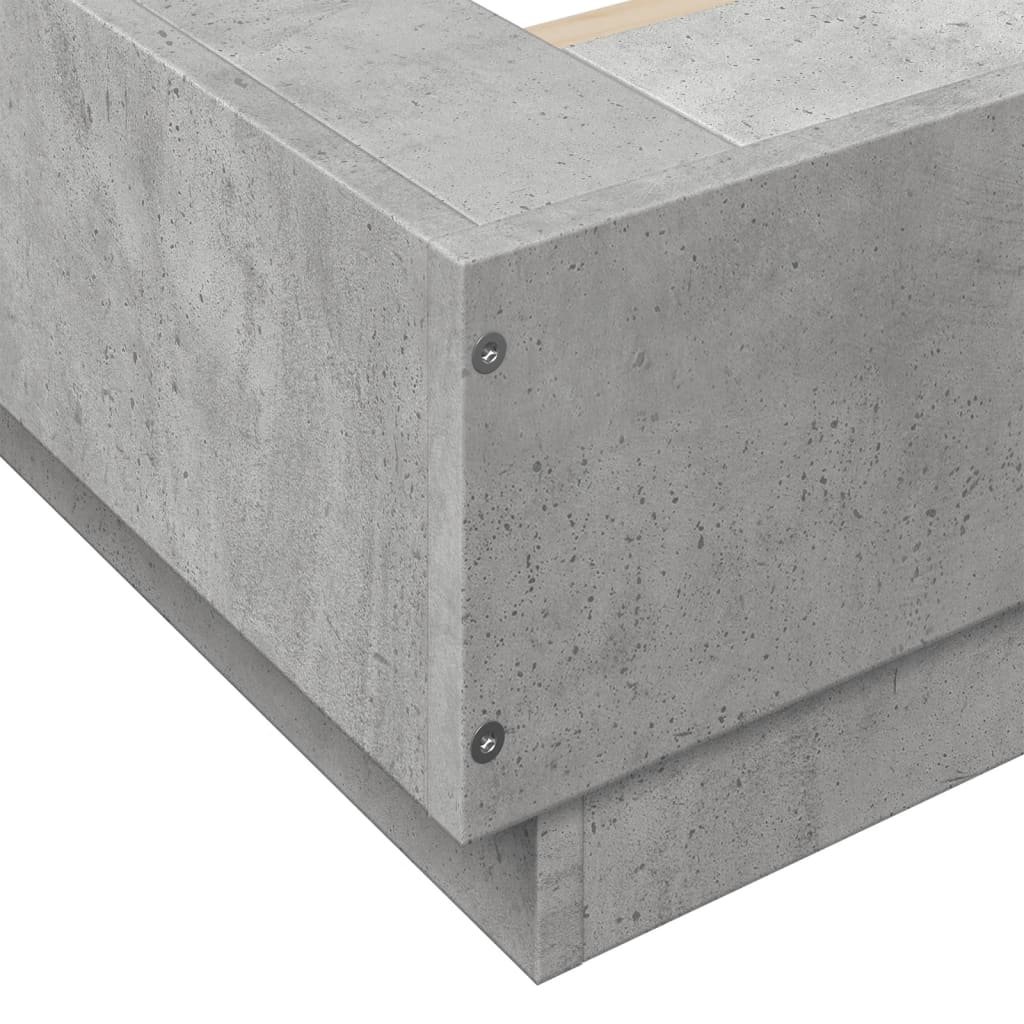 Rám Postele Betonově Šedý 120 X 190 Cm Kompozitní Dřevo