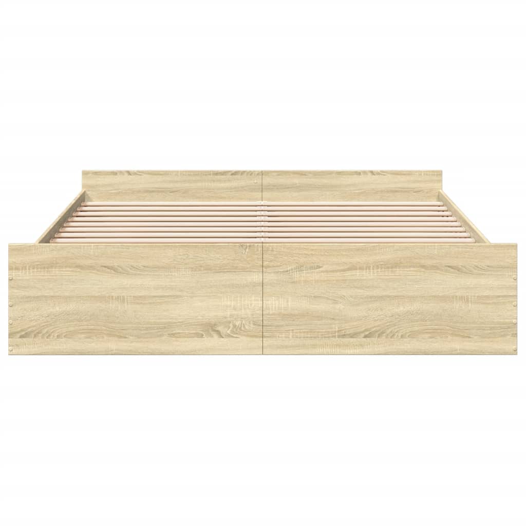Rám Postele Se Zásuvkami Dub Sonoma 180X200 Cm Kompozitní Dřevo