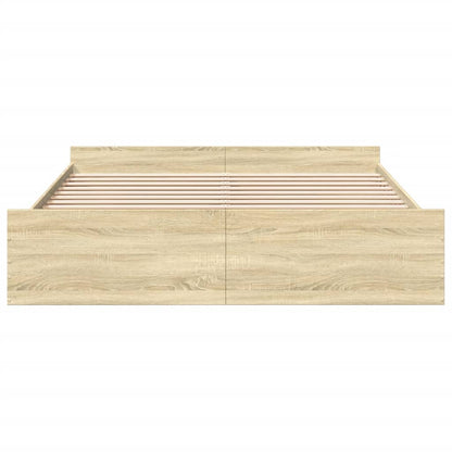Rám Postele Se Zásuvkami Dub Sonoma 180X200 Cm Kompozitní Dřevo