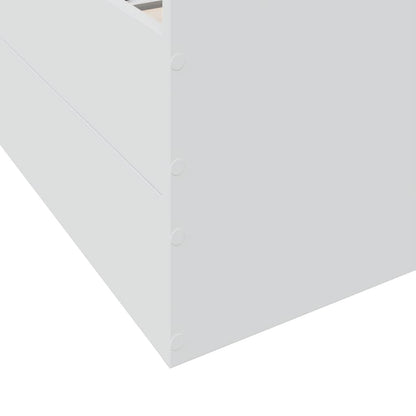 Rám Postele Se Zásuvkami Bílý 140 X 190 Cm Kompozitní Dřevo