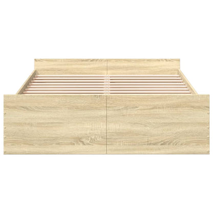 Rám Postele Se Zásuvkami Dub Sonoma 120X190 Cm Kompozitní Dřevo