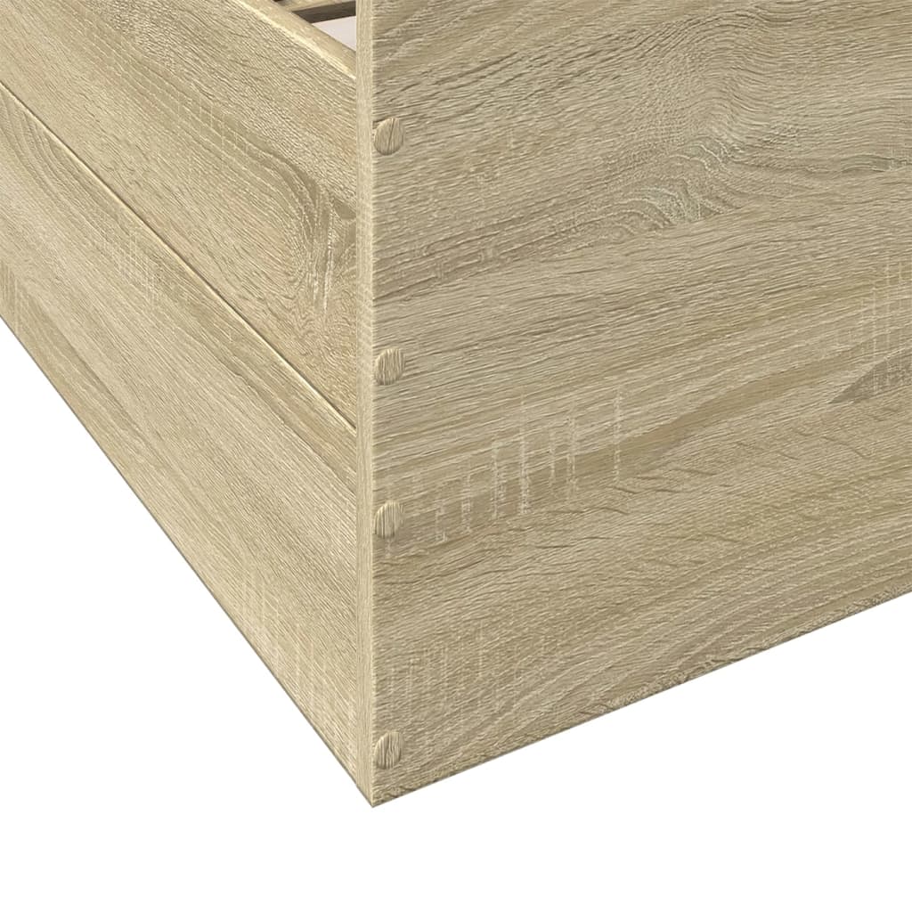 Rám Postele Se Zásuvkami Dub Sonoma 90X200 Cm Kompozitní Dřevo