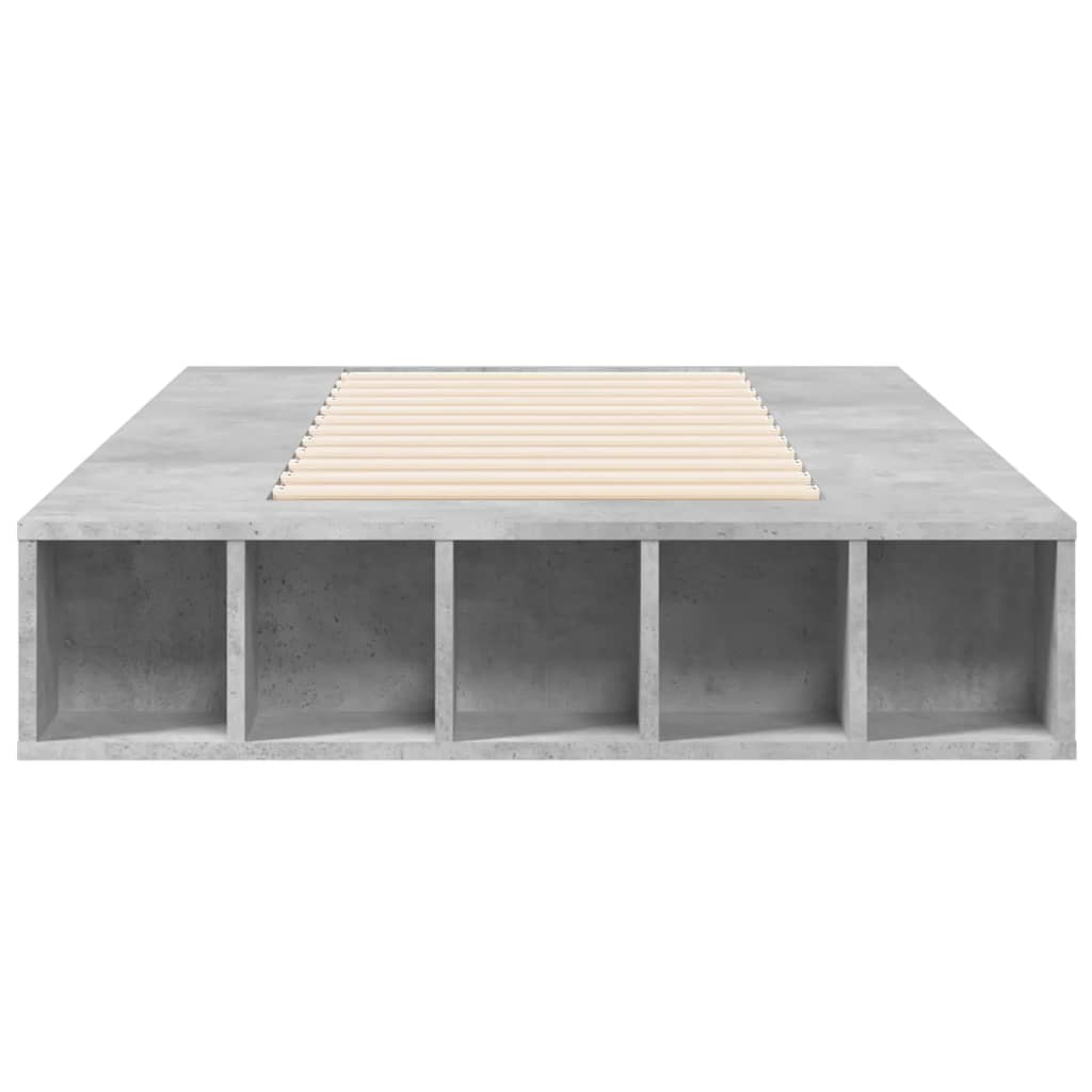 Rám Postele Betonově Šedý Kompozitní Dřevo
