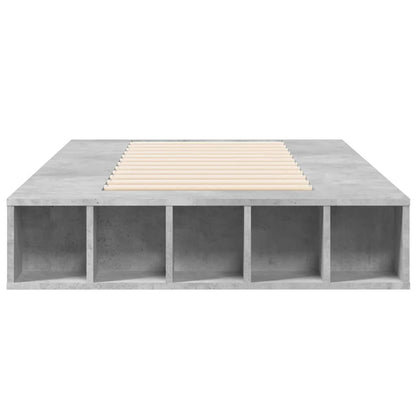 Rám Postele Betonově Šedý Kompozitní Dřevo
