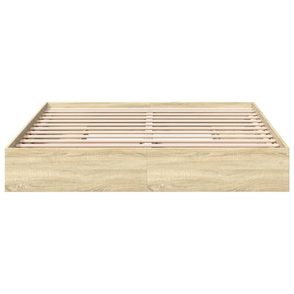 Rám Postele Se Zásuvkami Dub Sonoma 200X200 Cm Kompozitní Dřevo