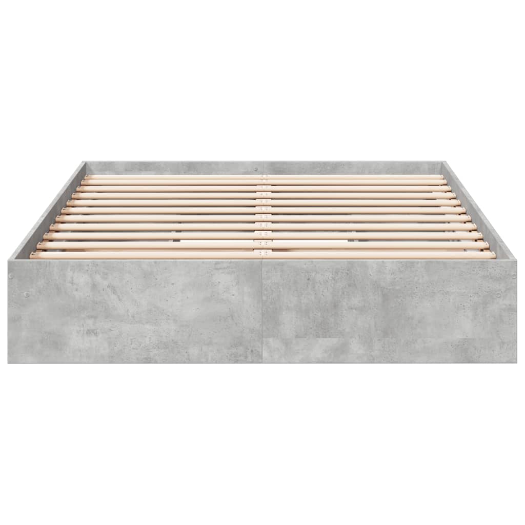 Rám Postele Se Zásuvkami Betonově Šedý 135 X 190 Cm Kompozit