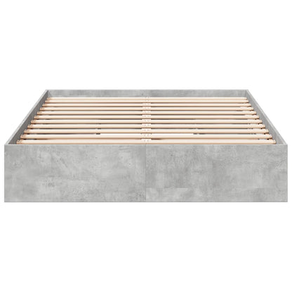 Rám Postele Se Zásuvkami Betonově Šedý 135 X 190 Cm Kompozit