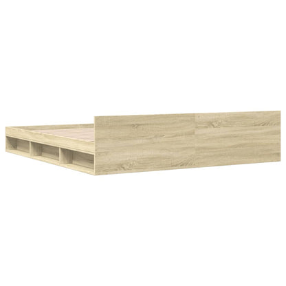 Rám Postele Se Zásuvkami Dub Sonoma 200X200 Cm Kompozitní Dřevo