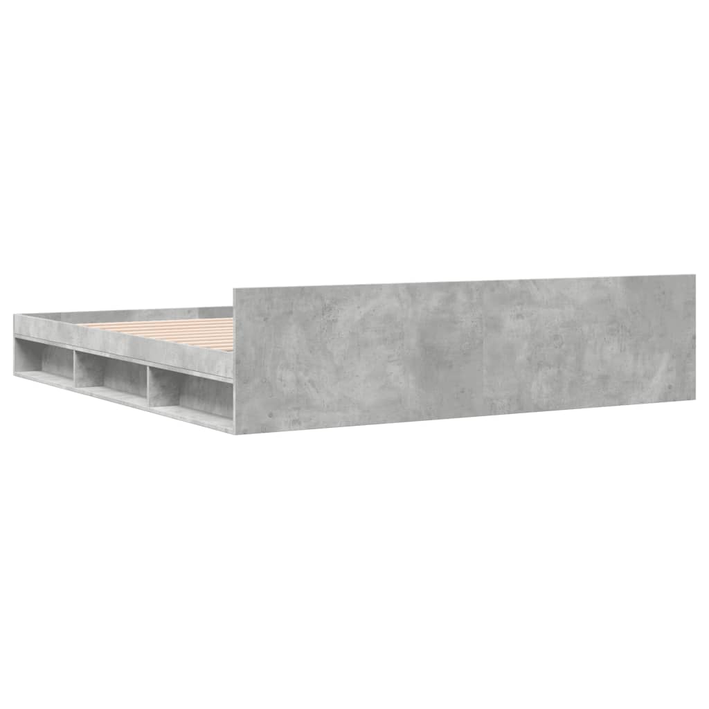 Rám Postele Se Zásuvkami Betonově Šedý 200 X 200 Cm Kompozit