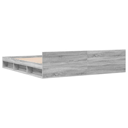 Rám Postele Se Zásuvkami Šedý Sonoma 200 X 200 Cm Kompozit