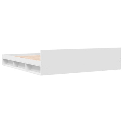 Rám Postele Se Zásuvkami Bílý 180 X 200 Cm Kompozitní Dřevo