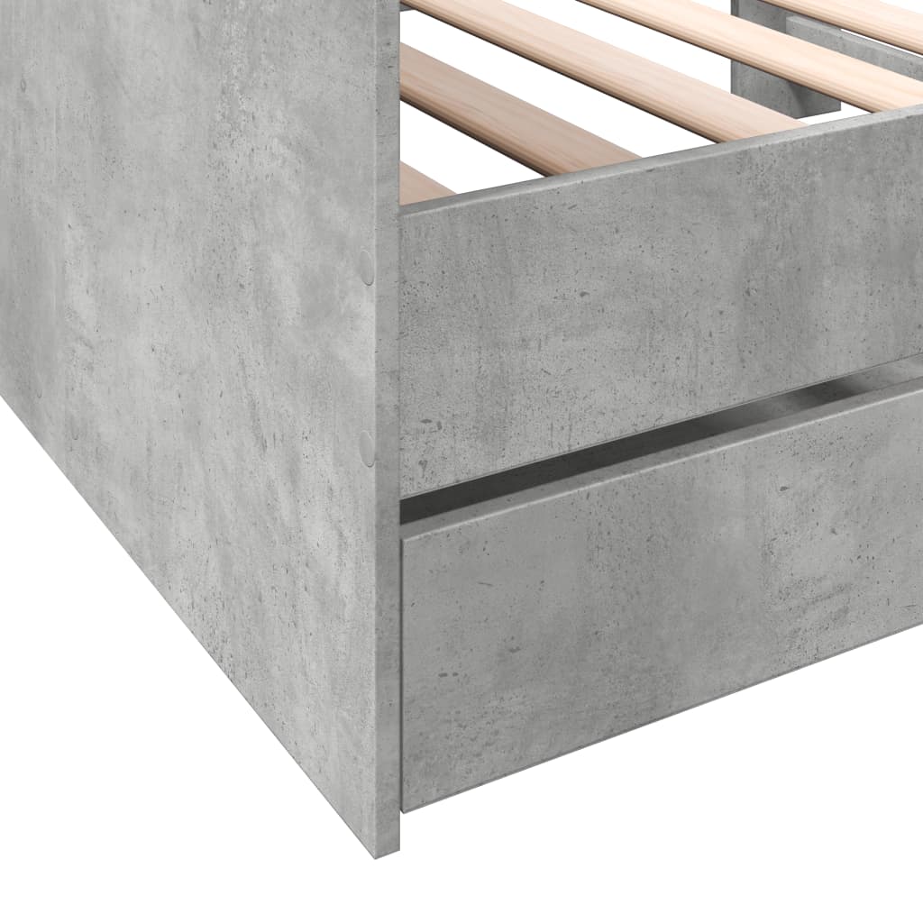 Válenda Se Zásuvkami Bez Matrace Betonově Šedá