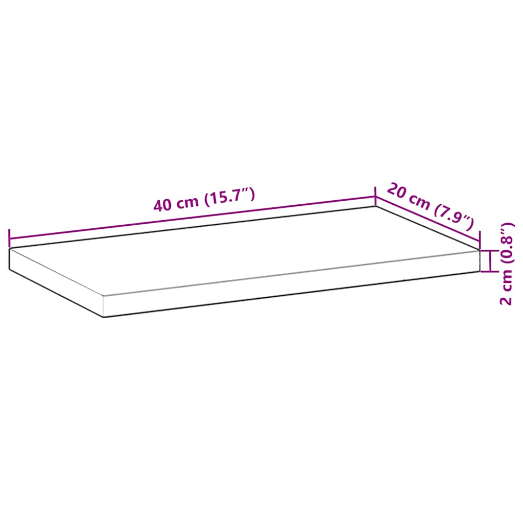 Plovoucí Police 3 Ks 40 X 20 X 2 Cm Neošetřené Akáciové Dřevo