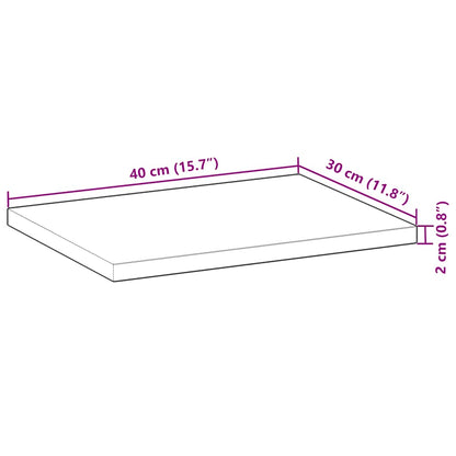 Plovoucí Police 3 Ks 40 X 30 X 2 Cm Neošetřené Akáciové Dřevo