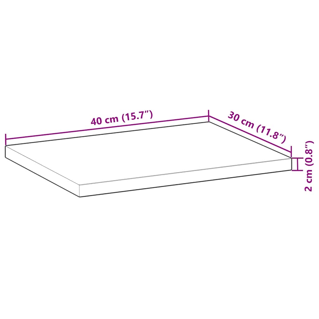 Plovoucí Police 4 Ks 40 X 30 X 2 Cm Neošetřené Akáciové Dřevo