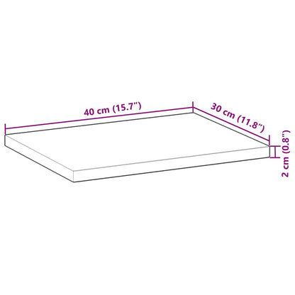 Plovoucí Police 4 Ks 40 X 30 X 2 Cm Neošetřené Akáciové Dřevo