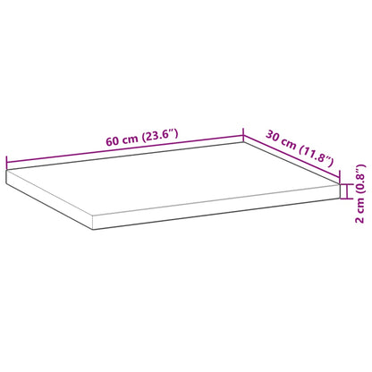 Plovoucí Police 2 Ks 60 X 30 X 2 Cm Neošetřené Akáciové Dřevo