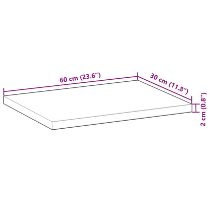 Plovoucí Police 3 Ks 60 X 30 X 2 Cm Neošetřené Akáciové Dřevo