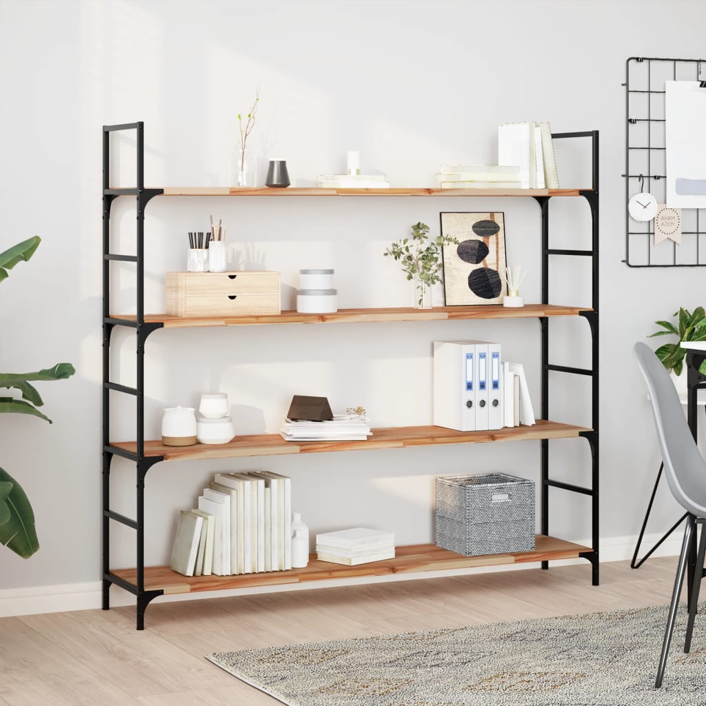 Plovoucí Police 3 Ks 140 X 30 X 2 Cm Olejované Akáciové Dřevo