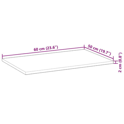 Deska Psacího Stolu Neošetřená 60 X 50 X 2 Cm Masivní Akácie
